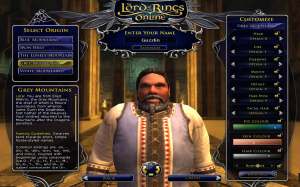 Example Character Creation Screen